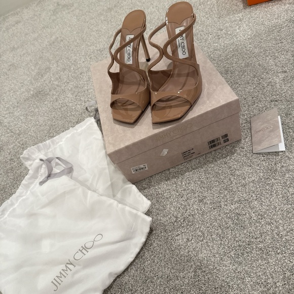 Jimmy Choo Tan Heeled Sandals - Picture 1 of 6